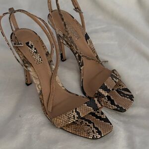 Topshop Snakeskin Patterned Heels